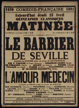 a poster with black text