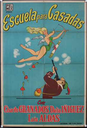 a poster of a woman shooting a rocket
