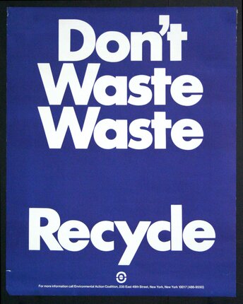 a blue and white sign