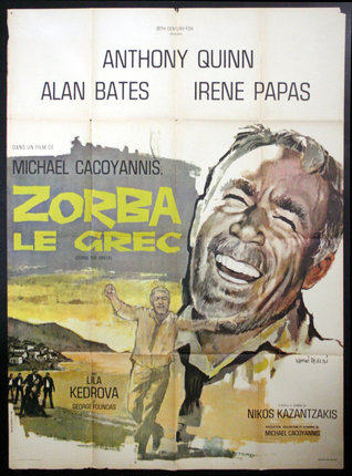 a movie poster with a man smiling