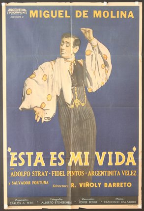 a poster of a man dancing