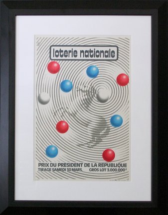 a framed poster of a political party