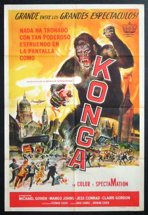 a movie poster with a gorilla and people