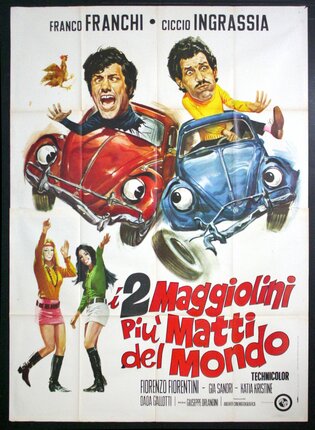 a movie poster of a car race
