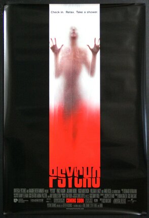 a poster with a person's hands on a black surface