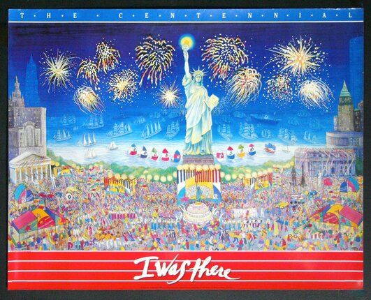 a poster of a statue of liberty