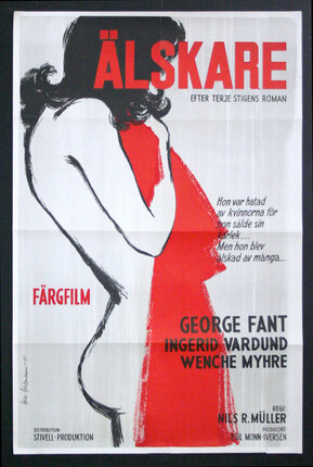 a poster of a woman with a red dress