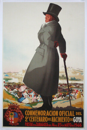 a woman in a long coat and hat holding a cane