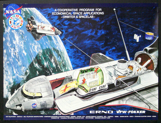 a poster of a space shuttle