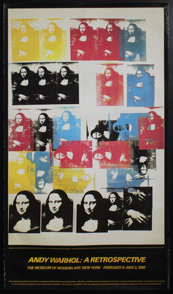 a poster with many different colors of mona lisa