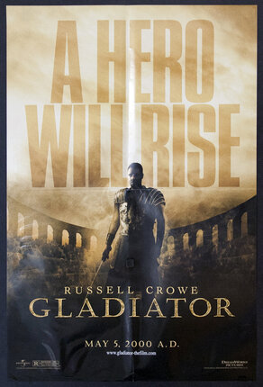 a movie poster with a man in armor