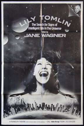 a movie poster of a woman laughing