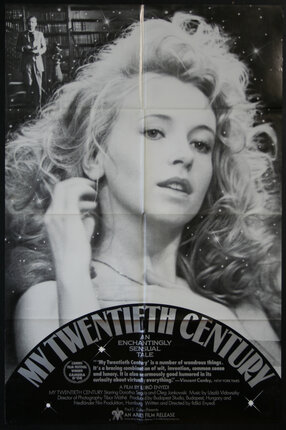 a poster of a woman with curly hair