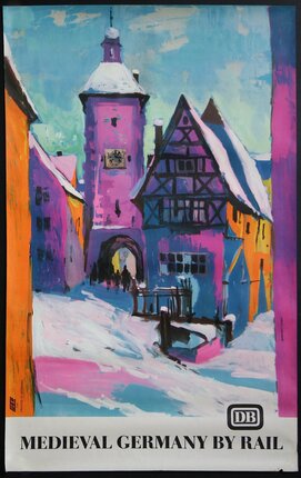 a colorful painting of a building