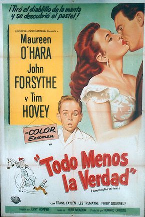 a movie poster with a boy kissing a woman