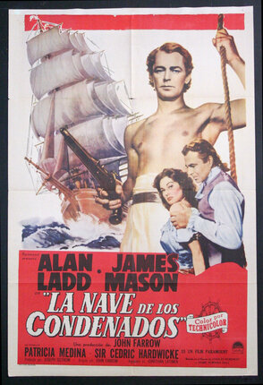 a movie poster of a man holding a gun and a woman holding a ship