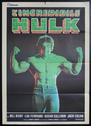 a poster of a man flexing his muscles