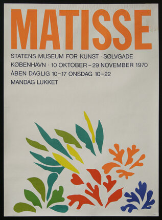 a poster with colorful leaves and text