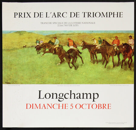 a poster of a horse race