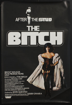 a movie poster of a woman in a fur coat