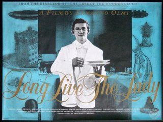 a movie poster of a man holding a tray