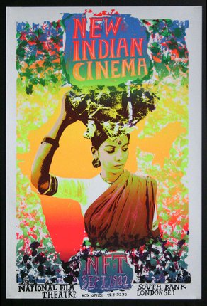 a poster of a woman carrying a basket of plants