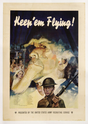 a poster of a soldier holding a gun