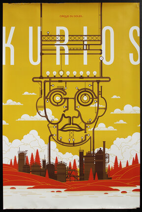 a poster of a man with a hat