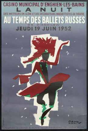 a poster with a person dancing