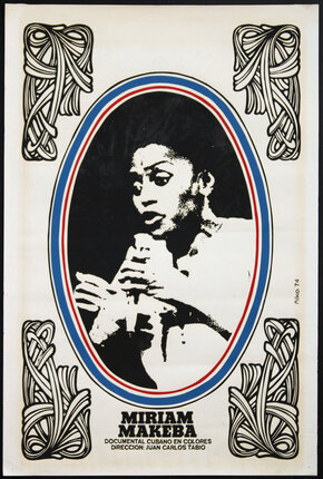 a poster of a woman holding a flute