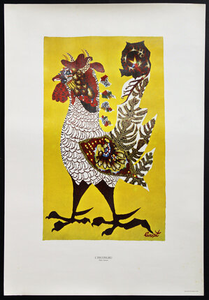 a painting of a rooster