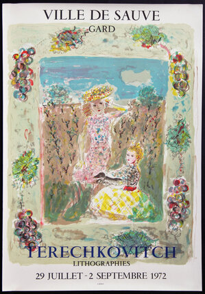 a painting of two women