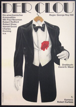 a poster of a man in a tuxedo