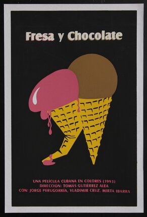 a poster of two ice cream cones