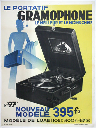 a record player in a case
