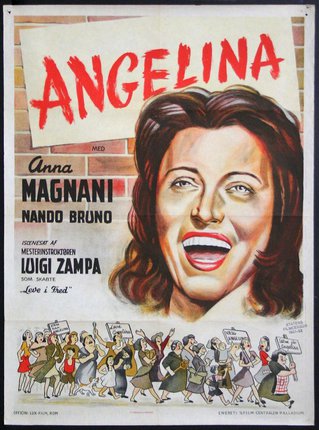a movie poster with a woman laughing