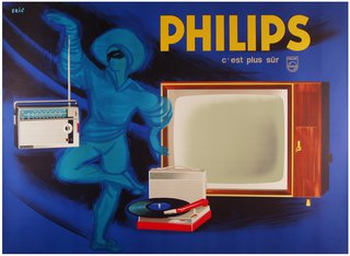 a poster of a philips television