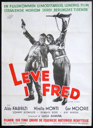a movie poster with two men holding guns