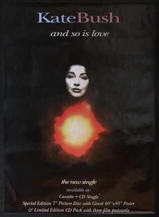 a poster of a woman with a red light