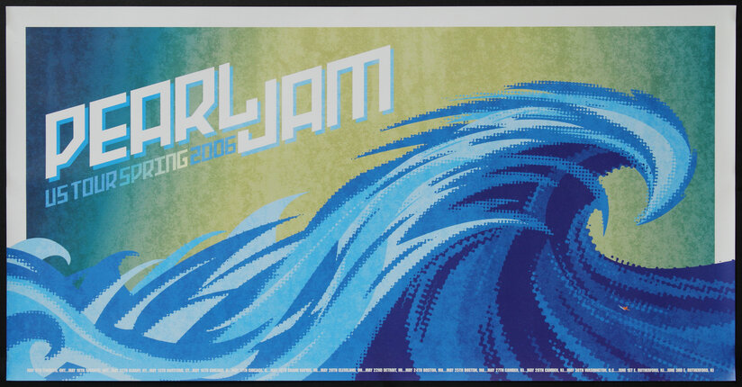 a poster with a wave