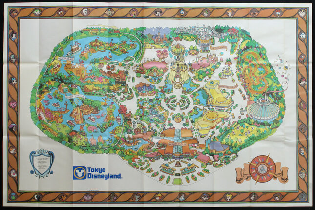 レトロ　Tokyo Disneyland マップポスター レトロ Tokyo Disneyland マップポスター レトロ Tokyo