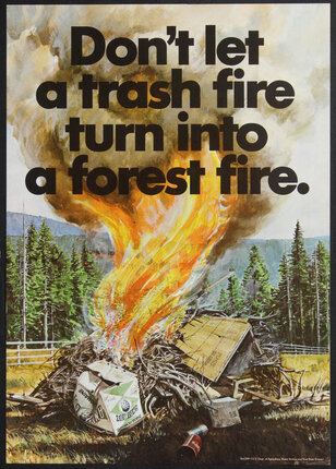 a poster of a fire