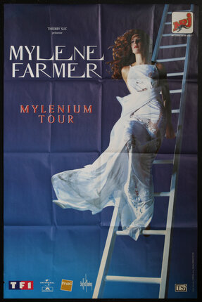 a poster of a woman on a ladder
