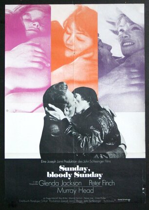 a movie poster of two men kissing