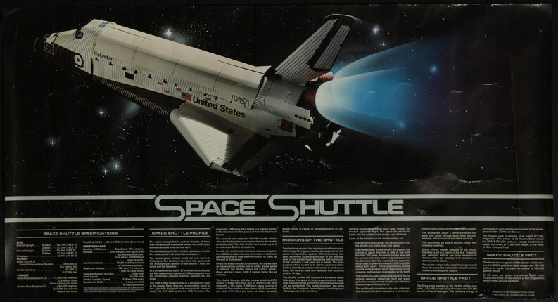 a poster of a space shuttle