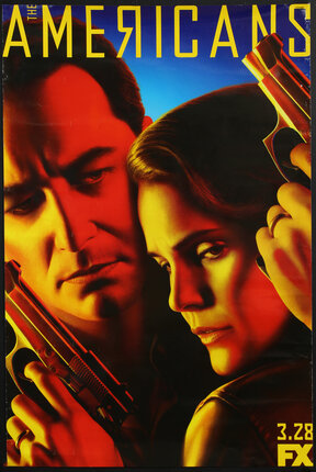 a movie poster of a man and woman holding guns
