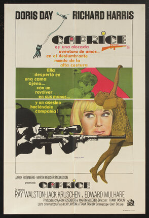 a movie poster with a woman and a gun