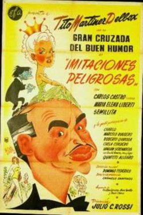 a movie poster with a cartoon of a man and a woman