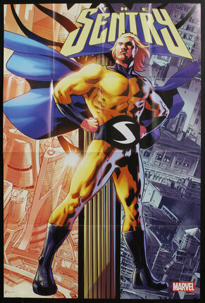 a poster of a superhero