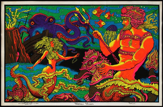 a poster of a mermaid and a man